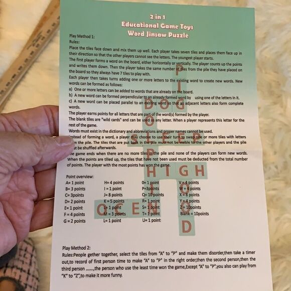 KAILE Scrabble tiles game.  2 in 1 educational game - Picture 6 of 7